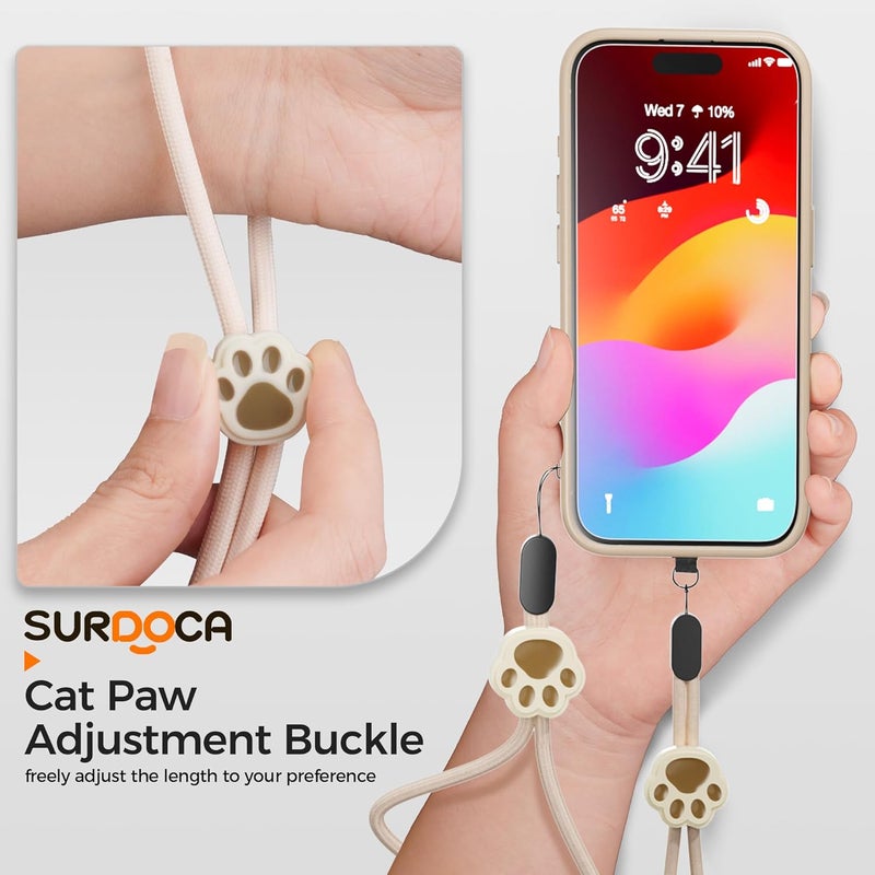SURDOCA Adjustable Phone Lanyard, Camera Wrist Strap, Nylon Wrist Lanyard, Phone Wristlet, Anti Theft Phone Strap, Lanyard for Earphone, USB Flash Drive, ID Name Tag Badge - Image 3